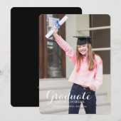 Happy Afstuderen fotoaankondiging Aankondiging (Voorkant / Achterkant)