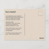 Happy Afstuderen Holding Invitation Briefkaart (Achterkant)