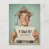 Happy Afstuderen Holding Invitation Briefkaart (Voorkant)