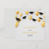 Happy Afstuderen Invitation, minimalistisch Afstud Feestdagenkaart (Voorkant / Achterkant)