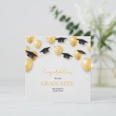 Happy Afstuderen Invitation, minimalistisch Afstud Feestdagenkaart (Staand voorkant)