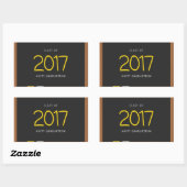 Happy Afstuderen klasse 2017! Rechthoekige Sticker (Vel)