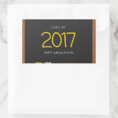 Happy Afstuderen klasse 2017! Rechthoekige Sticker (Tas)