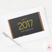 Happy Afstuderen klasse 2017! Rechthoekige Sticker (Envelop)