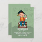 Happy Afstuderen Uitnodiging (Voorkant / Achterkant)