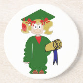 HAPPY AFSTUDEREN ZANDSTEEN ONDERZETTER (Voorkant)