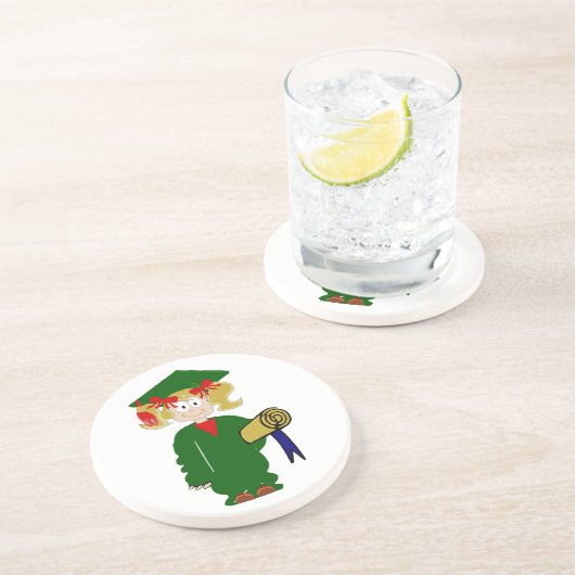 HAPPY AFSTUDEREN ZANDSTEEN ONDERZETTER (Zijkant)