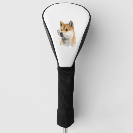 Happy Akita Dog Golfheadcover (Voorkant)