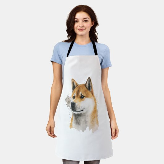 Happy Akita Dog Schort (Gedragen)