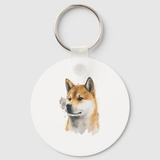 Happy Akita Dog Sleutelhanger (Voorkant)