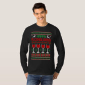 Happy Alcoholidays  alcohol wine Ugly Christmas Sw T-shirt (Voorkant volledig)