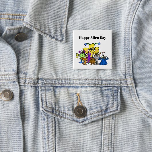 Happy Alien Day Button (In situ)