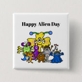 Happy Alien Day Button (Voorkant)