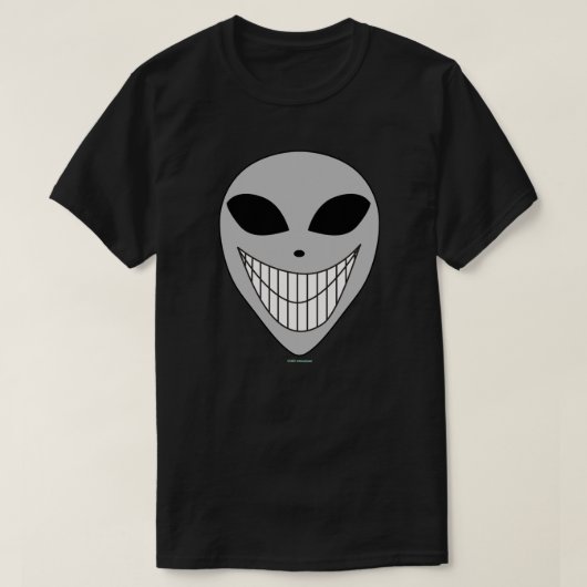 Happy Alien Smile Teeth Cosmic Science Fiction T-shirt (Design voorkant)