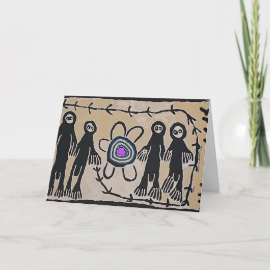 Happy Aliens Feestdagen Kaart (Voorkant)