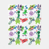 Happy Aliens Rockin' Fleece Deken (Voorkant)