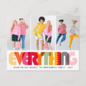 Happy All Colorful Typography Moderne Photo Feestdagenkaart (Voorkant)