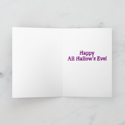 Happy All Hallow's Eve - griezelige Halloween Robe Kaart (Binnen)