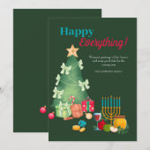 Happy All Holiday Greeting Card Feestdagenkaart (Voorkant / Achterkant)