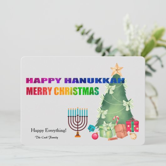 Happy All Holiday Greeting Card Feestdagenkaart (Staand voorkant)