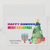 Happy All Holiday Greeting Card Feestdagenkaart (Voorkant / Achterkant)