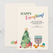 Happy All Holiday Greeting Card Feestdagenkaart (Voorkant / Achterkant)