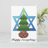 Happy All Holiday-kaart Bedankkaart (Staand voorkant)