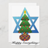 Happy All Holiday-kaart Bedankkaart (Voorkant / Achterkant)