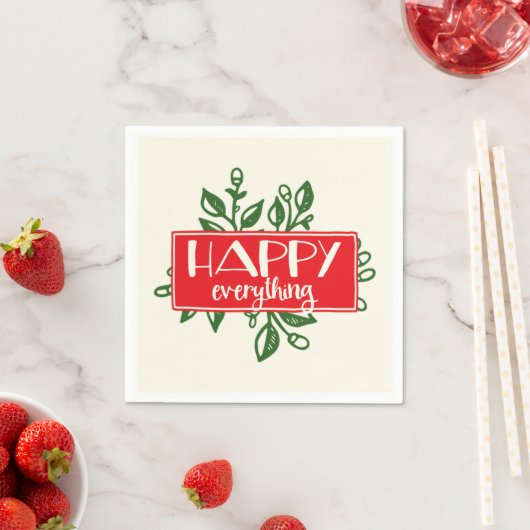 Happy All Holiday Paper Napkins Servetten (Insitu)