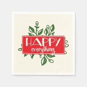 Happy All Holiday Paper Napkins Servetten