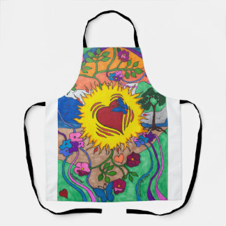 Happy All-over Print Apron Schort