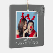 Happy All Personalized Holiday Foto Keramisch Ornament (Rechts)