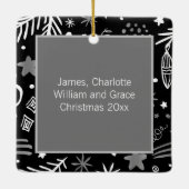 Happy All Personalized Holiday Foto Keramisch Ornament (Achterkant)