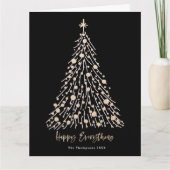 Happy All Script Golden Kerstboom Kaart (Voorkant)