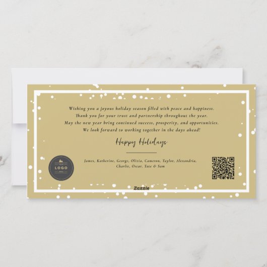 Happy All Simple Typografie Foto Business Feestdagenkaart (Achterkant)