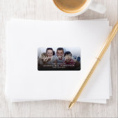 Happy All Simple White Script Photo Modern Etiket (Insitu)