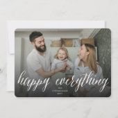 Happy All Simple White Script Photo Modern Feestdagenkaart (Voorkant)