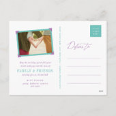 Happy All Simple White Script Photo Modern Feestdagenkaart (Achterkant)