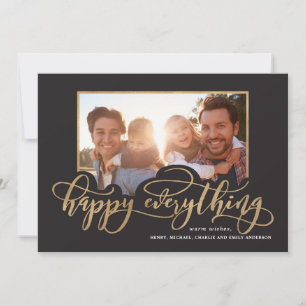 Happy All Whimsy Gold Script Holiday Foto