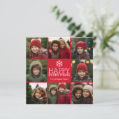 Happy Alles 8 Photo Collage Feestdagenkaart (Staand voorkant)