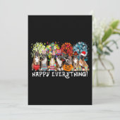 Happy Alles Boxer Dog Seasons het hele jaar door T Kaart (Staand voorkant)