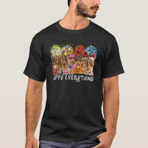 Happy Alles Cocker Spaniel Dog Seasons T-shirt