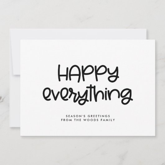 Happy Alles Cute-script Feestdagenkaart (Voorkant)