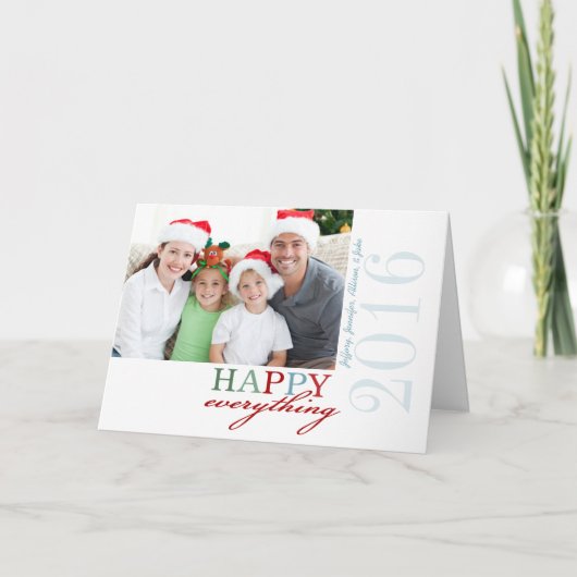 HAPPY Alles foto gevouwen feestdag Feestdagen Kaart (Voorkant)