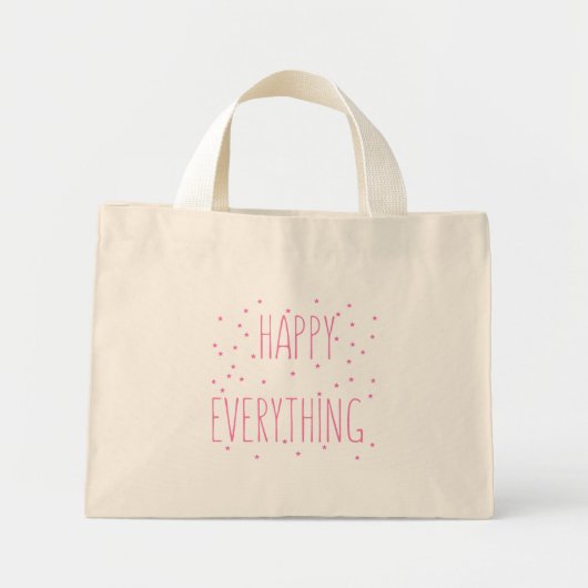 Happy Alles - Fun Quote Canvas tas (Voorkant)