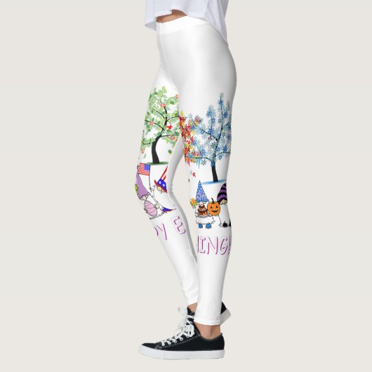 Happy Alles Gnomies Gnomes Feestdagen Kerstmis Leggings (Links)