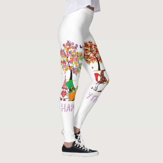 Happy Alles Gnomies Gnomes Feestdagen Kerstmis Leggings (Rechts)