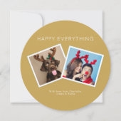 Happy Alles Gold Winter Foliage-fotokaart Kaart (Voorkant)