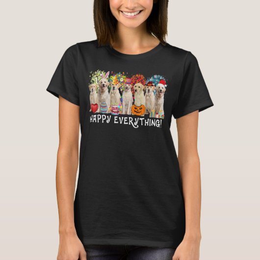 Happy Alles Labrador Retriever Dog Seasons Al T-shirt (Voorkant)