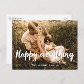 Happy Alles Modern Holiday foto Briefkaart (Voorkant / Achterkant)